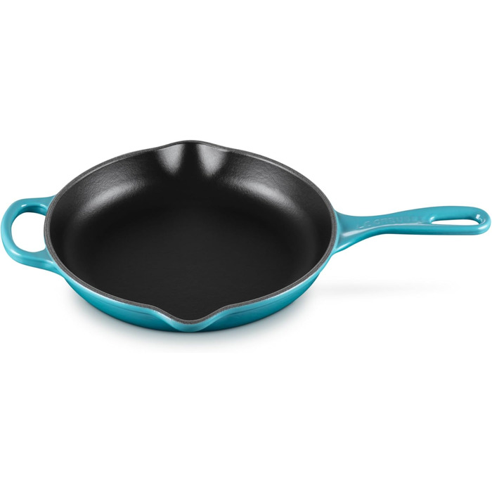 Чавунна сковорода LE CREUSET Signature, кругла, Ø Для всіх типів плит, вкл. підходить для індукції, 1,93 кг, гранатовий, 20182239490422 (карибський, 23 см)
