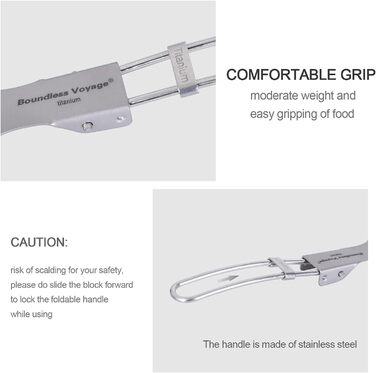 Титановая складная ложка Spork Вилка Набор На открытом воздухе Посуда для кемпинга Титановые столовые приборы Ланч-бокс Набор столовых приборов и столовые приборы для путешествий Ti1026T (складная ложка )