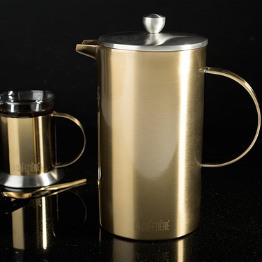 Френч-прес для кави CreativeTops Pisa, золотий, 1000 мл