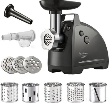 М'ясорубка 2000 Вт з насадкою для ковбас пластик/метал HVB Plus Tefal