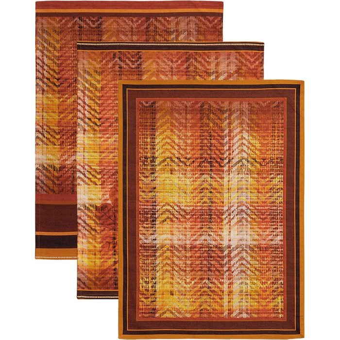 Набір з 3 багатоцільових кухонних рушників Maison d&39 Hermine Rural Christmas, 100 бавовна Барні рушники День подяки/Різдво (50 см x 70 см) (11 - Шотландська шотландка)