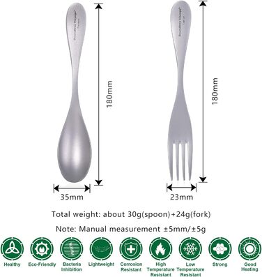 Титановий набір столових приборів iBasingo