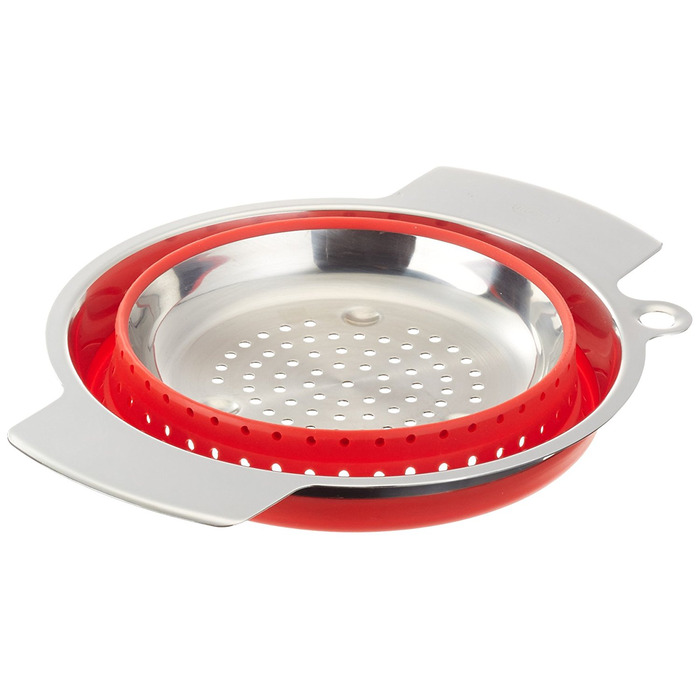 Друшляк складаний силіконовий, червоний 24 см Rosle