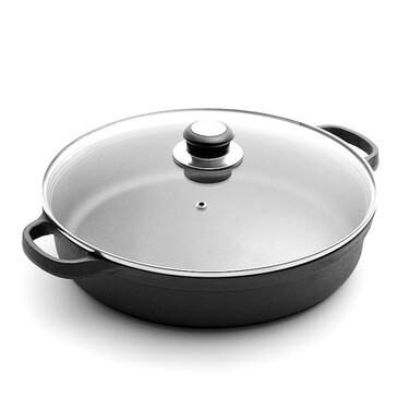 Чугунная сковорода со стеклянной крышкой Ø35 см GRILLI 777192 Код: 012715