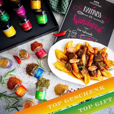 Подарунковий набір спецій ручної роботи, 12 спецій з усього світу (набір) - Літній подарунок та ідеальний подарунок для барбекю День народження, вітання, новосілля, річниця, дружба, Gen Selection, 12 спецій (73651) (12-предметний набір спецій та., 12 спец