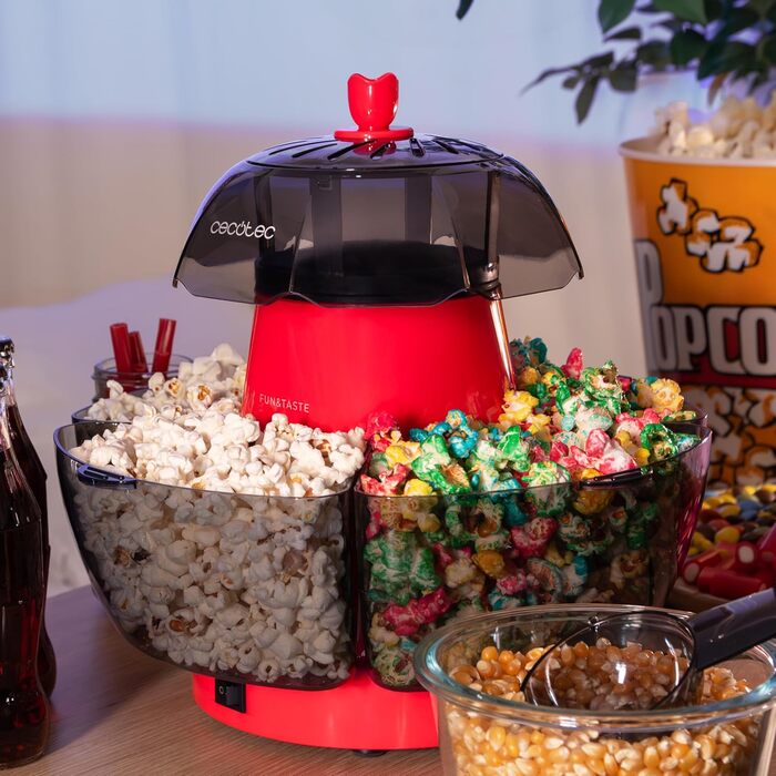 Машина для попкорну 1200 Вт, 4,5 л червона Fun&Taste P'Corn Lotus Cecotec