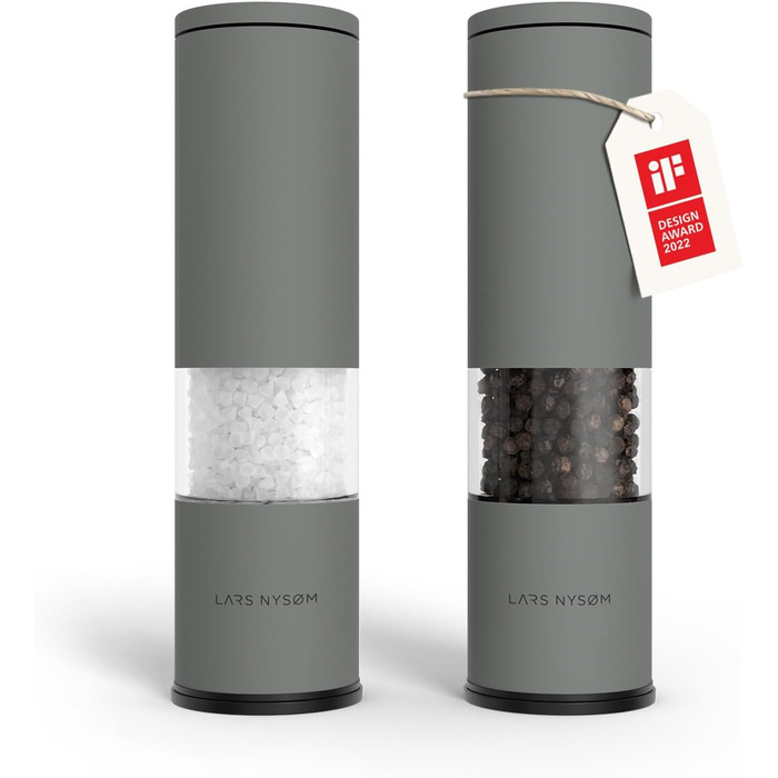 Набір з 2 млинів для солі та перцю, попелясто-сірий Lagom LARS NYSØM