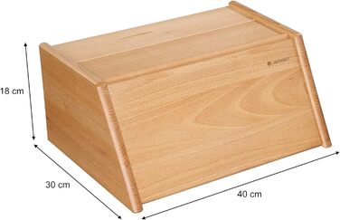 Хлебница Montana, Корзина для хлеба с откидной крышкой, Бук 40 x 30 x 18 см, 065046 Коричневый