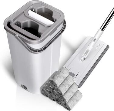 Набір швабри з відром 140 см білий MASTERTOP