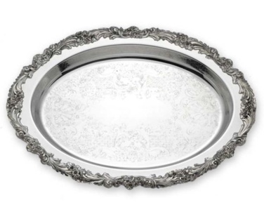 Поднос овальный Reed and Barton BURGUNDY, посеребренный, 40 см
