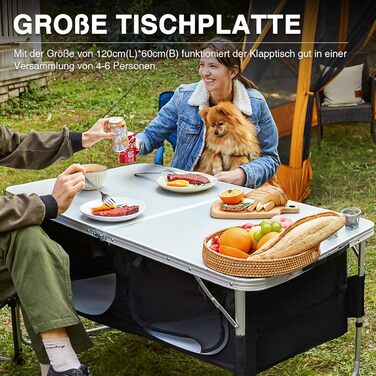 Стіл для кемпінгу 120 х 60 см EVER ADVANCED