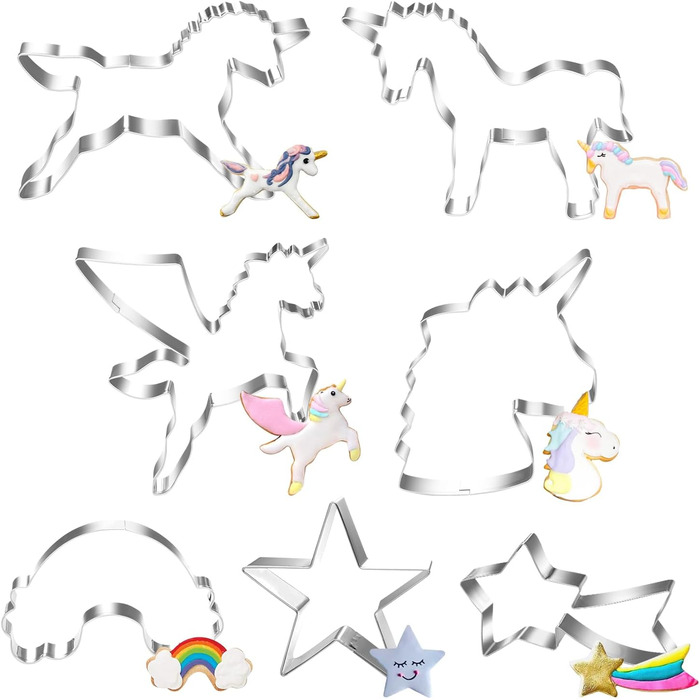 Різдвяні формочки для печива, набір формочок для печива гном Санта Клаус, формочка для печива з нержавіючої сталі у формі лося, формочка для печива з 4 головами лося, подарункові формочки для печива для випікання помадних тортів (барвиста тема A2)