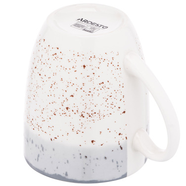 Чашка ARDESTO Siena, 360мл, Фарфор, Бело-серый