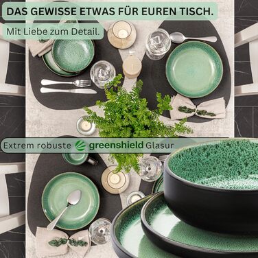 Кам&39яні миски для пасти 6 предметів, набір мисок для пасти на 6 осіб, набір мисок можна мити в посудомийній машині та мікрохвильовій печі, велика багатофункціональна миска темно-сірого кольору 750 мл VALUE COLLECTION (Greenwich, набір посуду з 24 предме