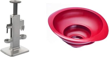 Кісточка для вишні та сливи Westmark, комбінована кісточка, висота 23 см, алюміній/нержавіюча сталь/пластик, 40202260 (Steinex combi, пачка з 2 лійками для консервування/варення)