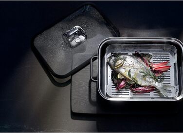 Жаровня 41 x 27 см с паровой корзиной и щипцами для спаржи Vitalis Aroma WMF