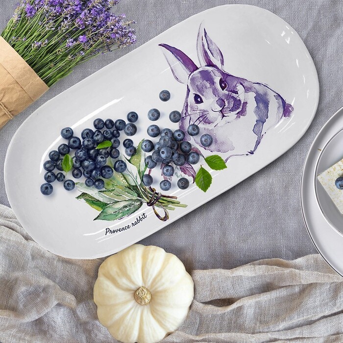 Страва Fissman PROVENCE RABBIT 30х15х2.5 см порцеляна (13957)