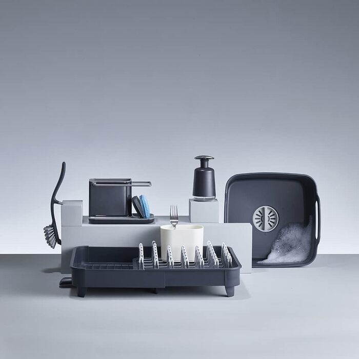 Контейнер для миття посуду 9 л, темно-сірий Wash&Drain Joseph Joseph