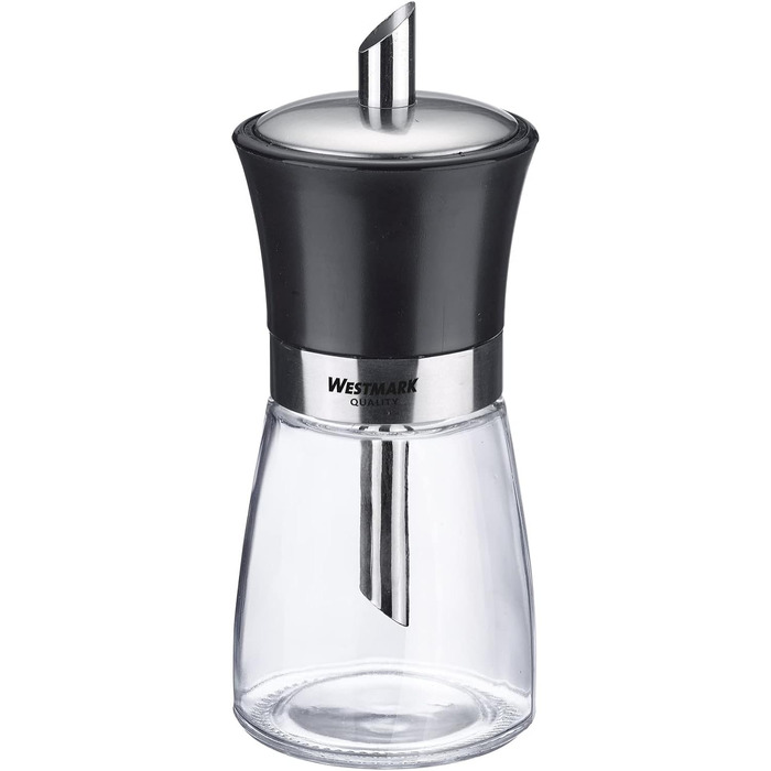 Дисплей дозатора цукру Westmark, вміст 6 дозаторів, ємність 190 мл кожен, скло/нержавіюча сталь/пластик, чорний, прозорий/чорний/сріблястий, 63592611 дозатор цукру 6 шт. чорний