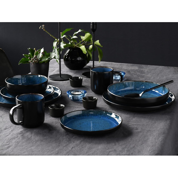 Набор посуды на 2 персоны, 10 предметов, синий Nordic Fjord Creatable