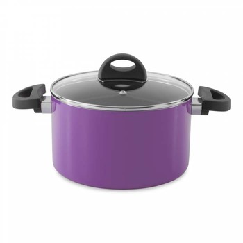 Кастрюля BergHOFF ECLIPSE с крышкой, фиолетовая, диам. 20 см, 3,7 л