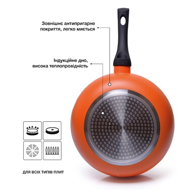 Глубокая сковорода Fissman PENETTA 20x7,2 см индукционная (4777)