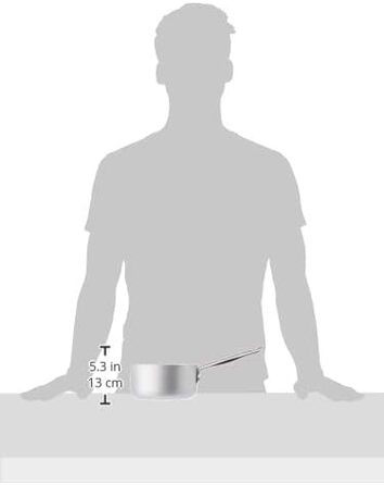 Професійні алюмінієві каструлі 3 мм, глибока каструля з ручкою, 2,6 л (16 см), 10518