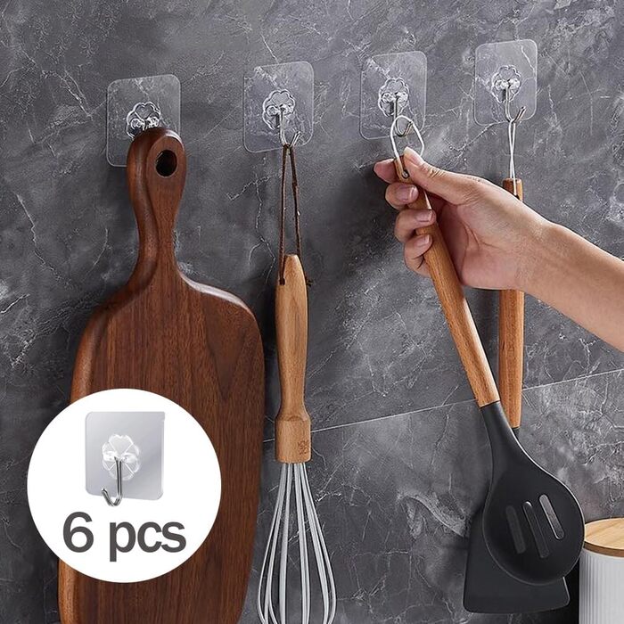 Тримачів для рушників з 6 гачками чорний AGGKY