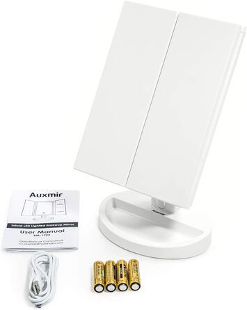 Дзеркало косметичне настільне з підсвічуванням та 10-кратним збільшенням Vialex