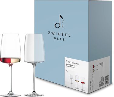 Келих для вина Zwiesel Glass Powerful & Spicy Vivid Senses (набір з 2 шт. ), філігранні келихи для вина, келихи з тритану, які можна мити в посудомийній машині, виготовлені в Німеччині (арт. No 122429) (Келих для вина Light & Fresh (2 шт.))