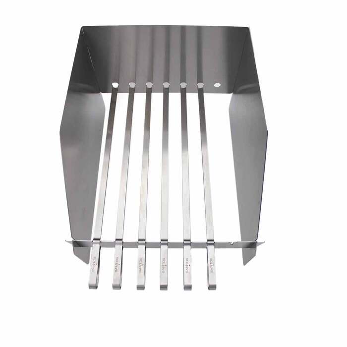 Набор из 6 шампуров 41 см для гриля с ветрозащитой Santos