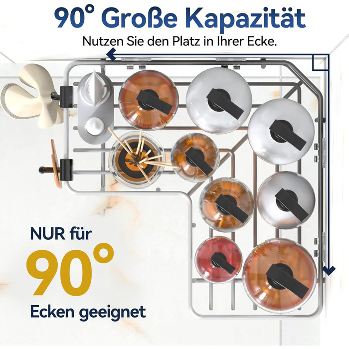 Набір кутових полиць для душу, 3 предмети, сріблястий YASONIC