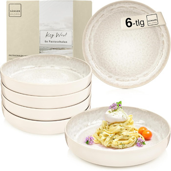 Набір з 6 тарілками для пасти 22 см Sänger