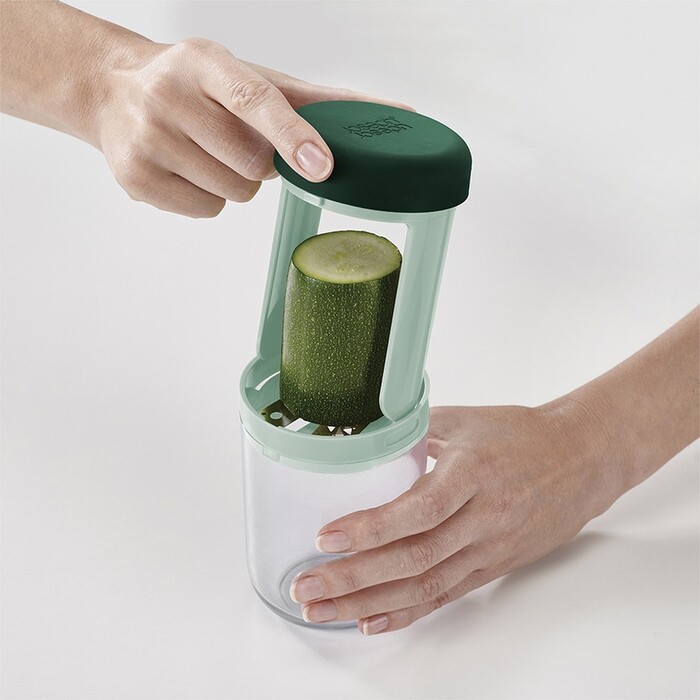 Овочерізка спіральна з трьома змінними насадками Joseph Joseph Sage, зелена, 16 х 7,8 х 7,8 см