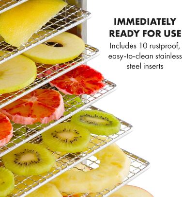 Дегідратор на 10 полок, 1000 Вт  Captain Jerky 110 Klarstein