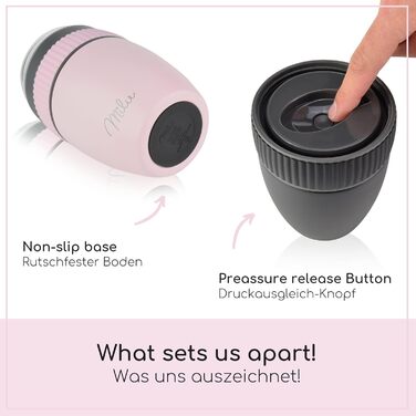 Стаканчик для пластівців Milu 400 мл з назвою MsliMax для йогурту герметичний стаканчик з ложкою (рожевий, нержавіюча сталь)