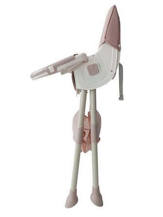 Дитячий стільчик для годування 4 в 1 від 6 місяців з підставкою для ніг рожевий BDW