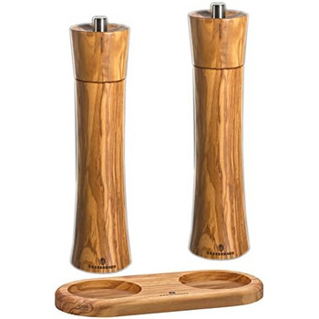 Мельница для соли и перца Франкфурт-на-Майне 24 см с мельницей Подставка Оливковое дерево