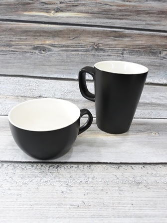 Кухоль 340 мл, чорна матова, Color Tea, GenWare