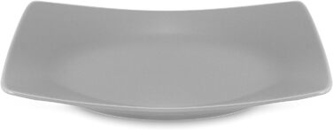 Консімо. Тарілки для сніданку на 6 персон - Набір з 6 тарілок для тортів - Керамічні десертні тарілки - EPIRI Сучасні маленькі тарілки - 221 см - Глянець (сірий)