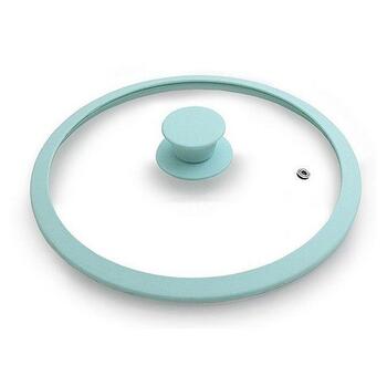 Кришка Fissman EDEN 26 см жароміцне скло (з силіконовим ободом) (9977)