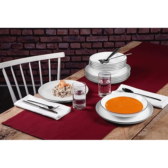 Набір тарілок 12 предметів Black Line Lido Seltmann