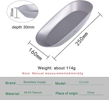 Титанова тарілка для кемпінгу iBasingo