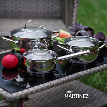 Набір посуду зі скляними кришками 6 предметів MARTINEZ Fissman