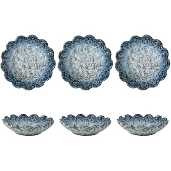 Набор из 6 мисок для соуса бело-голубой Sightday