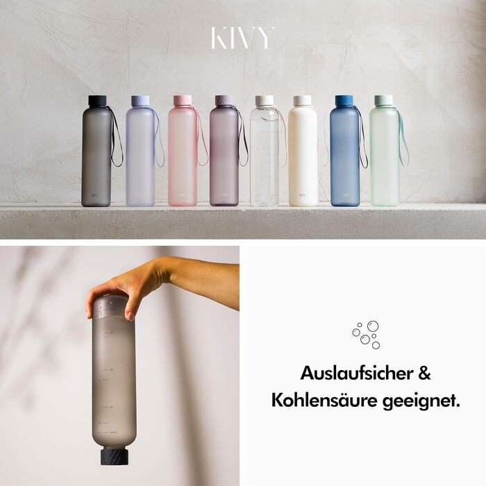 Пляшка для води 1 л тританова, петролева KIVY