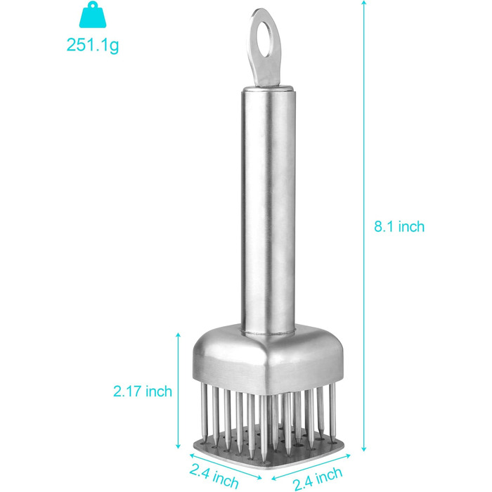 Молоток для м'яса з нержавіючої сталі 20,5 см Aliglow