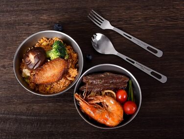 Титанова миска для кемпінгу 250 мл 350 мл iBasingo