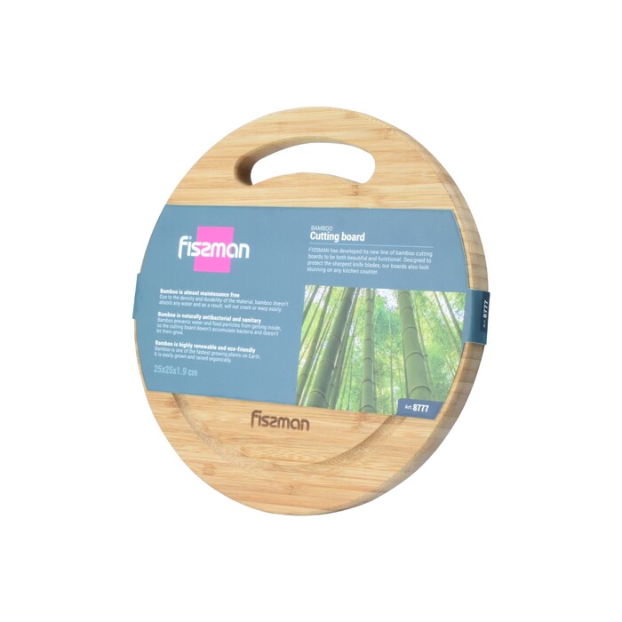 Разделочная доска круглая Fissman 25x25x1,9см (8777)