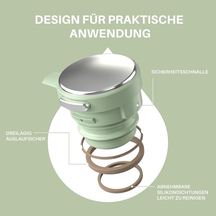 Термос-кофейник 2 л, зеленый авокадо Ideus
